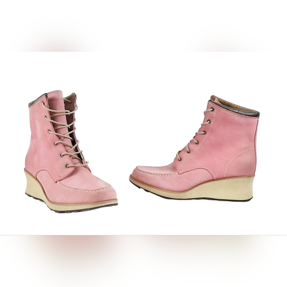 Red Wing 6 Inch Classic MocWomen's Short Boot .Dusty Rose/Abilene Nubuck. Sz7.5